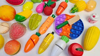Download the video "Oddly Satisfying Video-How to Cutting Wooden Fruits and Vegetables ASMR - Cutting Plastic fruits"