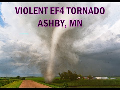 EXTREME Close Range Intercept of VIOLENT EF4 Tornado, Ashby MN
