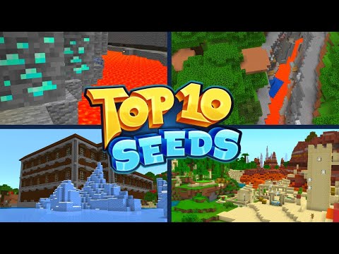 TOP 10 BEST NEW SEEDS For Minecraft Bedrock Edition! (Pocket Edition, Xbox, PS4, Switch & W10)