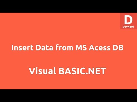 Inserting Data from VB net to MS Access Database Table