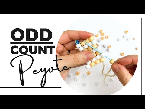 Odd Count Basic Peyote Stitch - Beginners Tutorial { Using BIG BEADS }