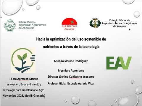 Ponencia Alfonso Moreno — I Foro Agrotech Startup Motril