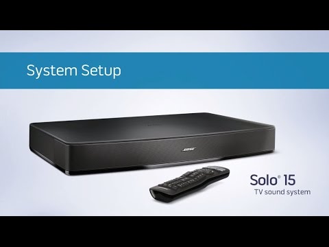 Bose Solo 15 - System Setup