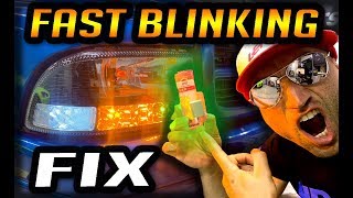 HOW TO FIX HYPER FLASH FROM LED BULBS - FAST BLINKING TURN SIGNAL FIX