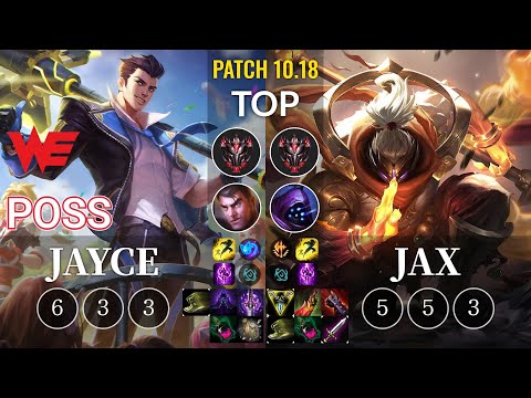WE Poss Jayce vs Jax Top - KR Patch 10.18