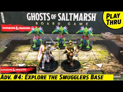 D&D GHOSTS of SALTMARSH Board Game Adventure 4 Explore the Smugglers Base  |  Solo Playthrough