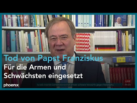 phoenix tagesgespräch mit Armin Laschet zum Tod von Papst Franziskus am 22.04.25