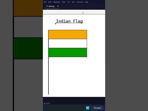 Turtle Flag Tutorial Python Turtle Graphic Python Graphic Indian Flag