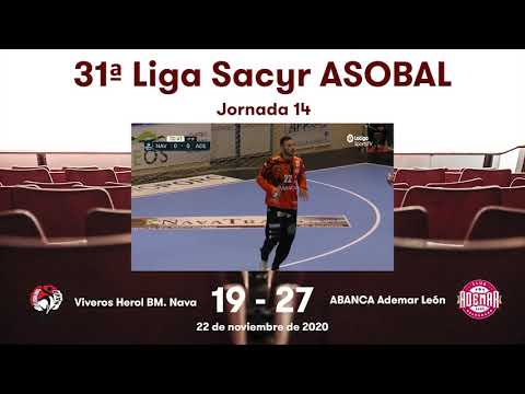 31ª Liga Sacyr ASOBAL J14: Viveros Herol BM. Nava - ABANCA Ademar León 19-27