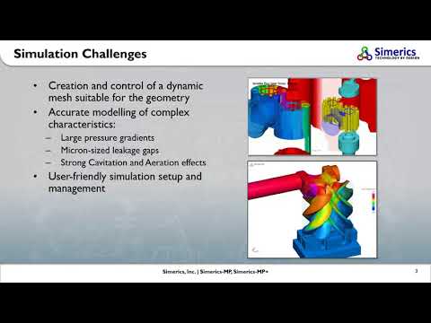Webinar - Simerics-MP+ for Positive Displacement Pumps - 29th April, 2020