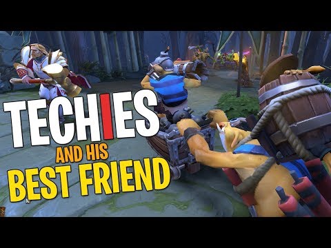Techies & His Best Friend - DotA 2 Funny Moments