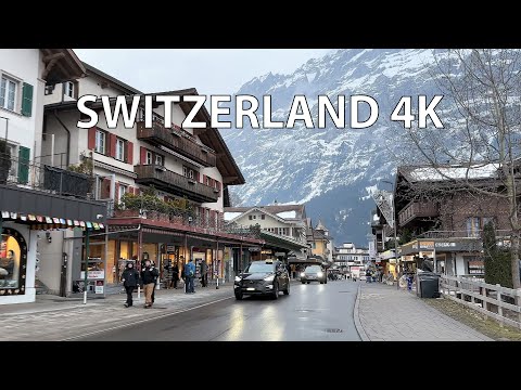 Switzerland 4K - Swiss Alps Winter Villages - Scenic Drive
