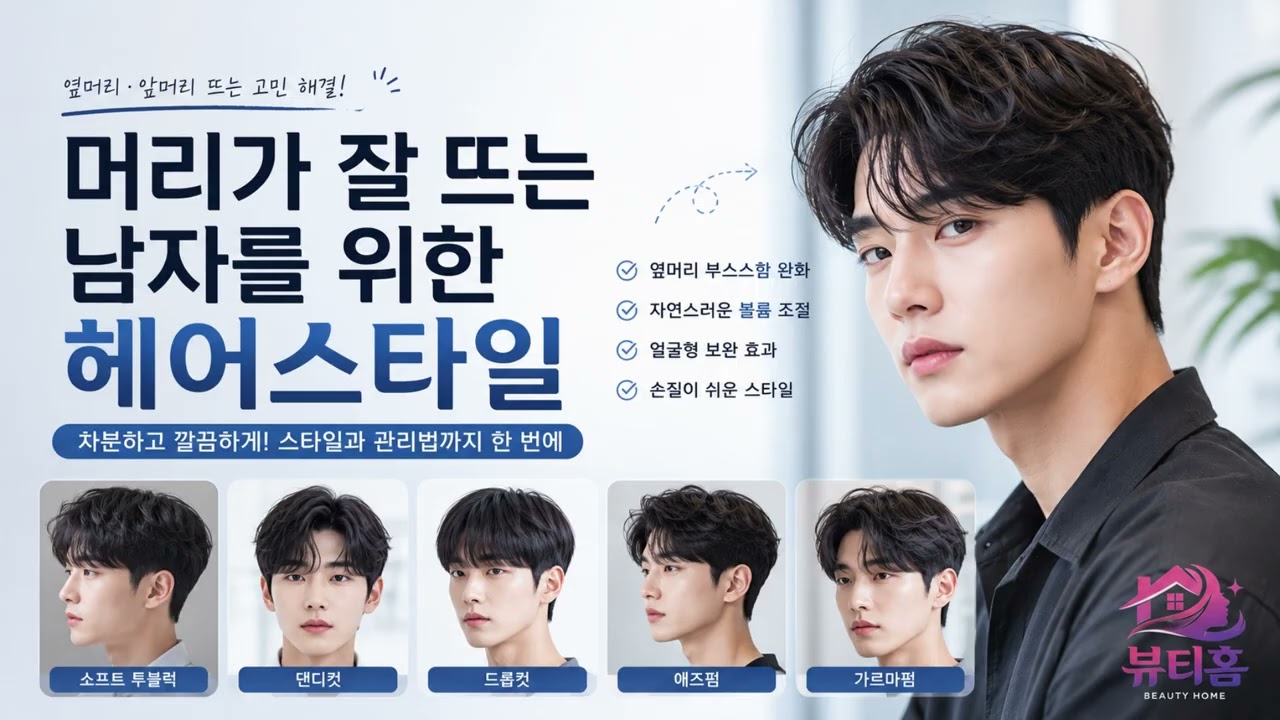 머리가 잘 뜨는 남자를 위한 헤어스타일 추천