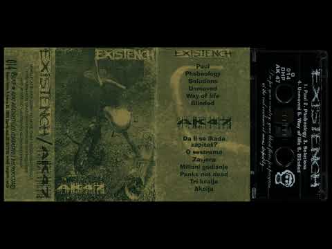EXISTENCH / AK47 split cassette (crust/hc, full album, Dhpak47, 2001)