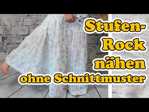 Stufenrock nähen für Anfänger ohne Schnittmuster | Stufenrock Lucia