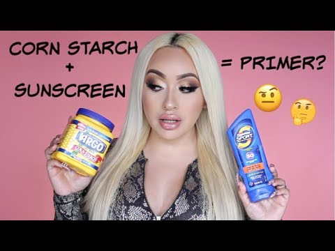 BEST DIY PRIMER EVER USING SUNSCREEN & CORN STARCH