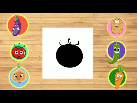 vegetables guess  carrot, potato, onion, chilli, Tomato, brinjal  || Elsa work