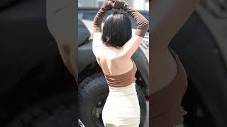 4K 레이싱모델 송주아 Joo a Song 2024 네오테크모터페스티벌 베이지 원피스 직캠