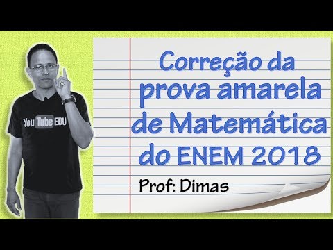 Correção da questão 169 da prova Amarela de Matemática , do ENEM 2018
