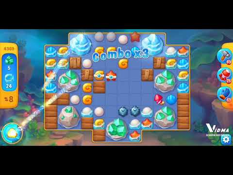 Fishdom. 4369 hard level no boosters and diamonds. 11 moves