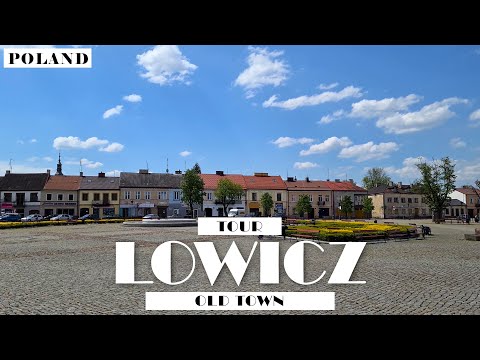 [4K] POLAND ŁOWICZ OLD TOWN TOUR/STARE MIASTO ŁOWICZ