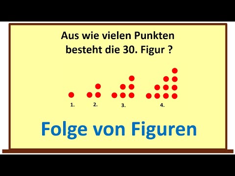 Folge von Figuren aus Punkten - Term aufstellen und anwenden - Anzahl berechnen - Gaußsche Formel