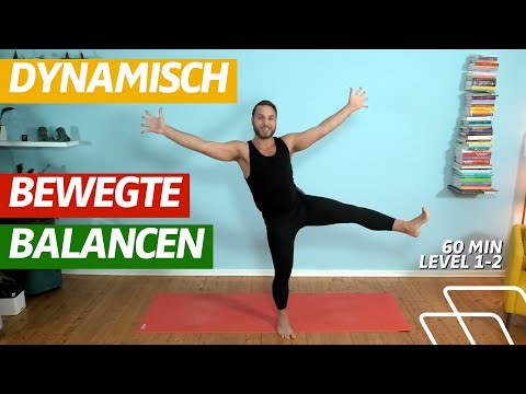 ⏰ 60:00 Minuten | Dynamisch-Bewegte Balancen | Spielerische Ein-Bein-Haltungen | Level 1-2