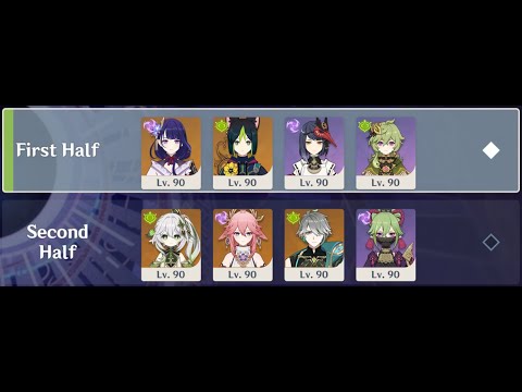 3.3/3.4 Spiral Abyss, Inazuma Electro x Sumeru Dendro - (Floor 12, 9★)