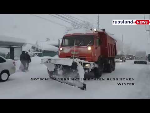 Sotschi  versinkt im echten russischen Winter