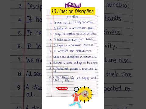 10 lines on Discipline in english ||Discipline essay in english 10 lines ||Essay on Discipline #yt