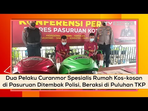 Dua Pelaku Curanmor Spesialis Rumah Kos-kosan di Pasuruan Ditembak Polisi, Beraksi di Puluhan TKP