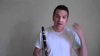 Greg Oakes demonstrates clarinet extended techniques in Ken Ueno's solo piece