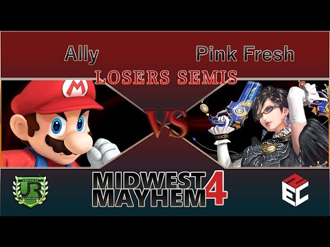 Midwest Mayhem 4  LOSERS SEMIS - Ally (Mario) vs Pink Fresh (Bayonetta)
