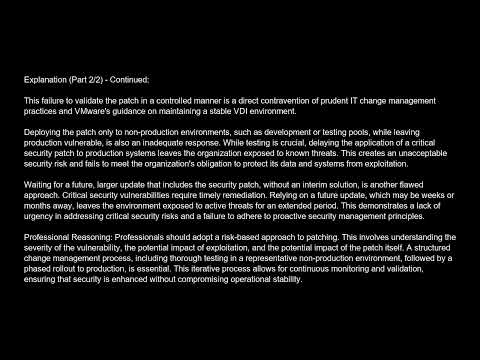 2V0 751 VMware Certified Professional 7   Desktop and Mobility Exam Free Practice Test And Answers U