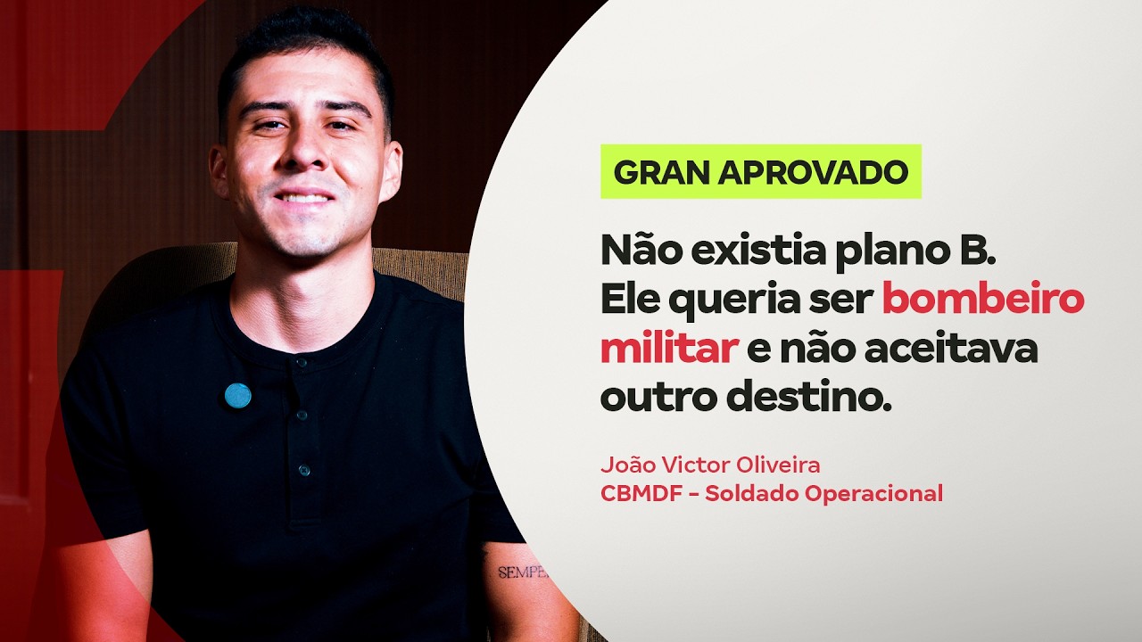 Como João transformou vocação, sacrifício e disciplina em aprovação no CBMDF