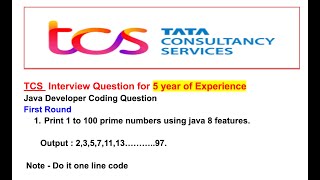 Download the video "TCS Interview Question | Print 1 to 100 Prime Numbers Using Java 8 Features"
