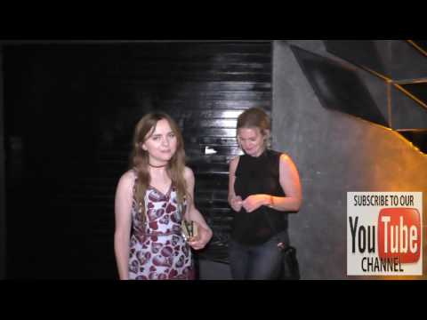 Tara Lynne Barr talks about Casual Premiere After Party outside Lure Nightclun in Hollywood