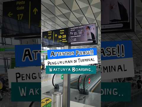 Begini pengumuman buat naik pesawat | Boarding announcement #shorts
