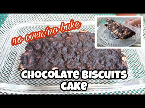 No oven/bake chocolate biscuits cake # Turkish chocolate mosaic! Adiel Cuya