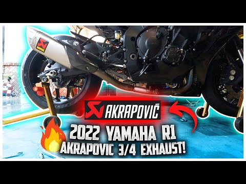 Yamaha R1 Akrapovic Exhaust and Akrapovic Link Pipe! Top Exhaust for Yamaha R1!