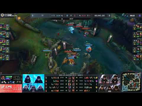 JDG Loken Jhin destroys TT in dragon pit  - LPL Week 1 Day 4