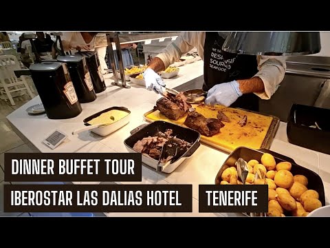 What is dinner like at the Iberostar las dalias hotel in Tenerife | August 2023