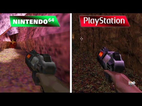 Quake II (1997) Nintendo 64 vs PlayStation 1 (Graphics Comparison)