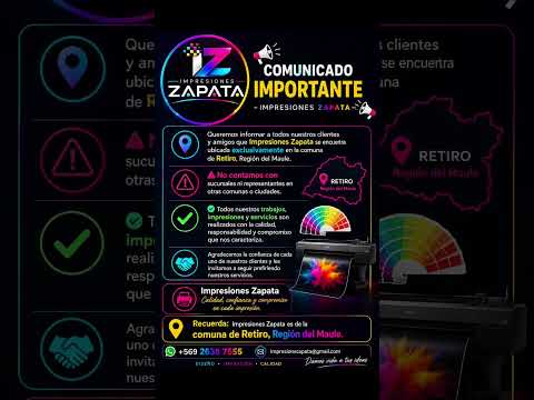 📢 COMUNICADO IMPORTANTE – IMPRESIONES ZAPATA 📢