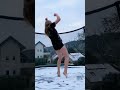 When There Is SUDDENLY SNOW Snow Irony Trampoline