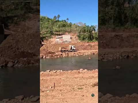 Construção da Ponte sobre o Arroio Putinga em Relvado/RS  #chuvas #patrimonionacional #turismo