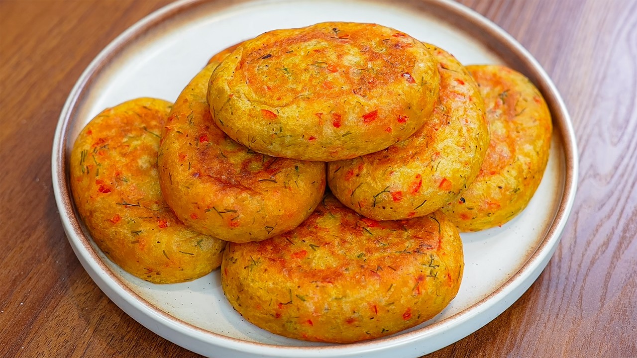2 Potatoes and 1 Egg with a few ingredients! Try This Amazing Crispy Potato Pancakes! So Delicious