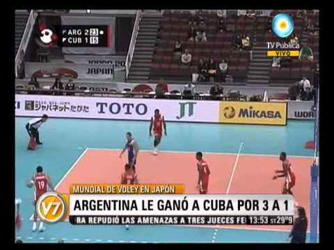 Mundial de Voley: Argentina le ganó a Cuba 3 a 1