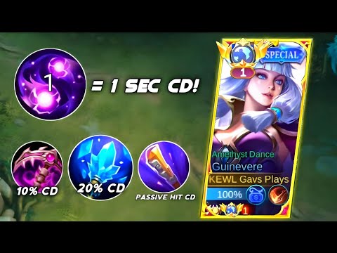GUINEVERE 1 SEC CD ULTI THIS ITEM COMBO 100% it worked!! ( Guinevere best build 2023 )