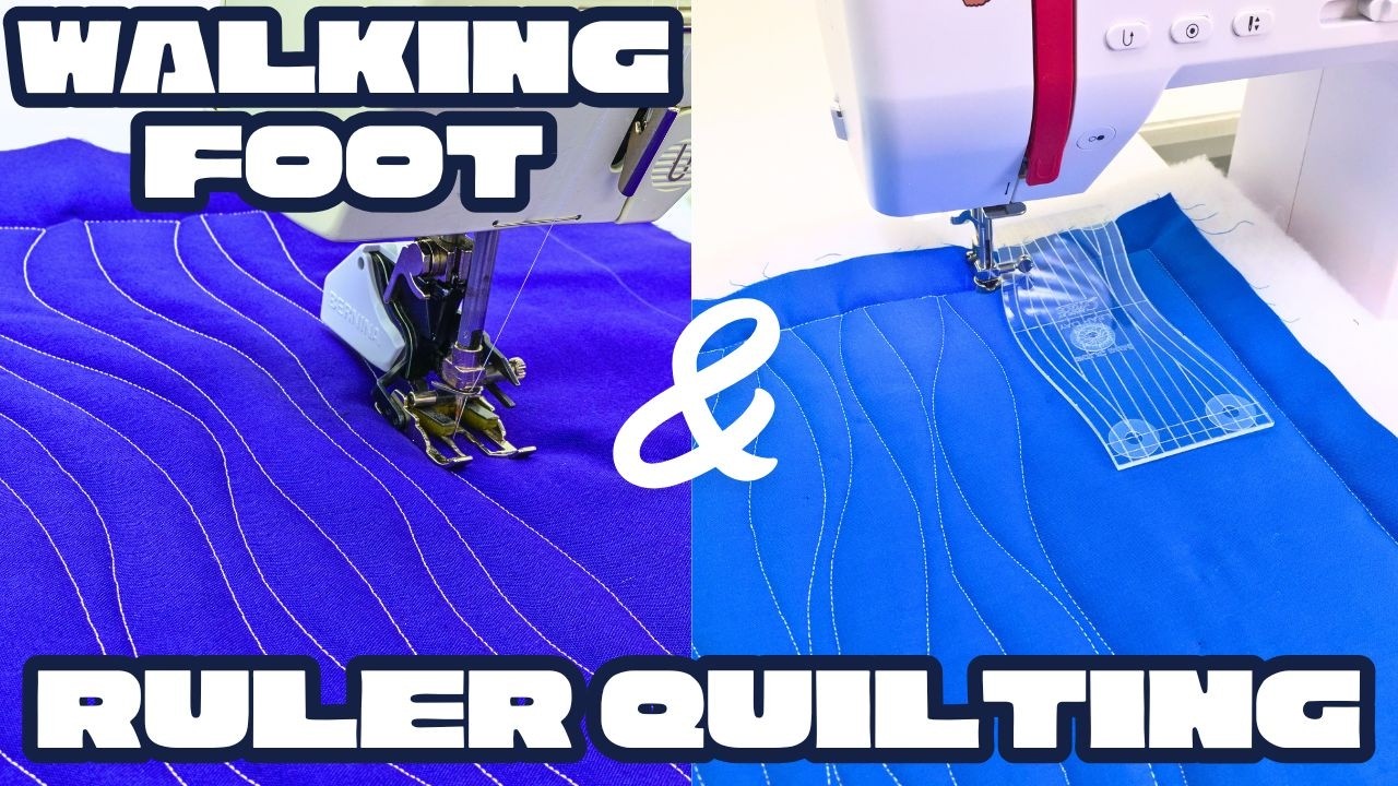 Walking Foot Quilting & Ruler Quilting Crazy Curves on a Home Machine
